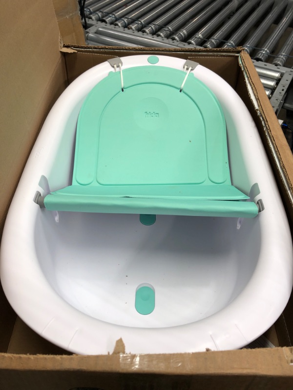 Photo 2 of 4-in-1 Grow-with-Me Bath Tub by Frida Baby Transforms Infant Bathtub to Toddler Bath Seat with Backrest for Assisted Sitting in Tub