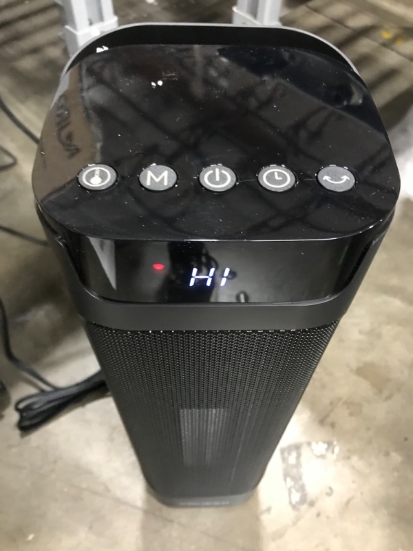 Photo 2 of *Tested* 24" Space Heater, Voweek 1500W PTC Fast Heating Ceramic Heater for Office, Large Room, Indoor Use, Bedroom, Electric Heater with Thermostat, Remote, 3 Modes, ETL Certified, 12H Timer, 90° Oscillating
