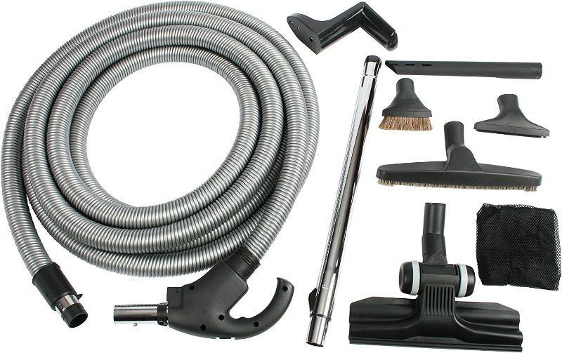 Photo 1 of *Unable to Test* Cen-Tec Systems 93070 Central Vacuum Kit with Switch Control Hose, 35 Ft, Silver
