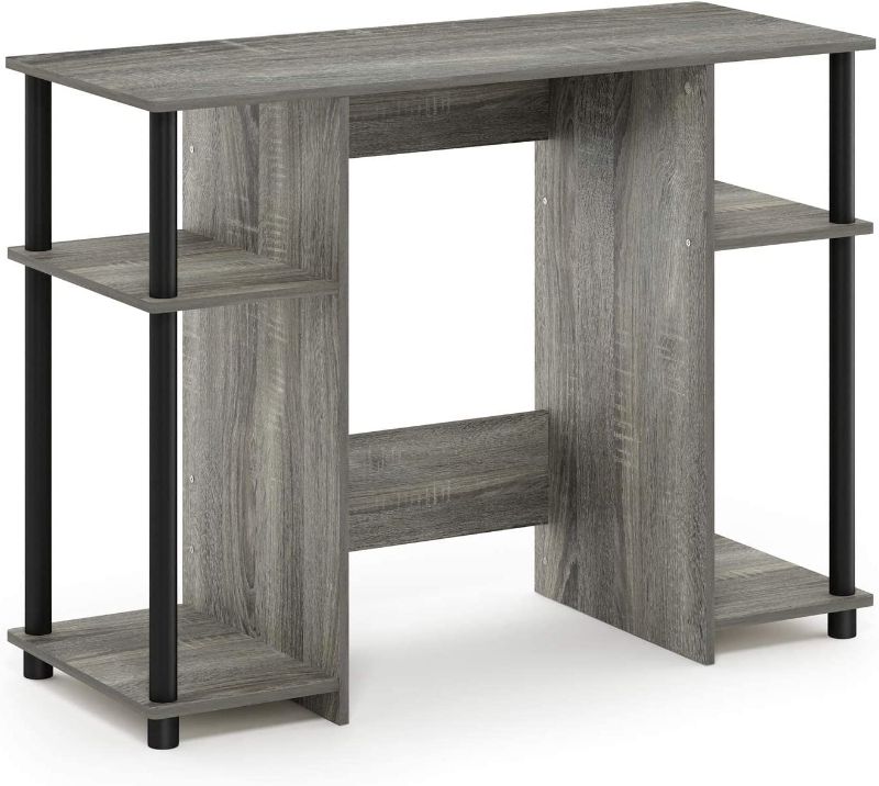 Photo 1 of *Loose Hardware* FURINNO Jaya Computer Study Desk, French Oak Grey/Black
