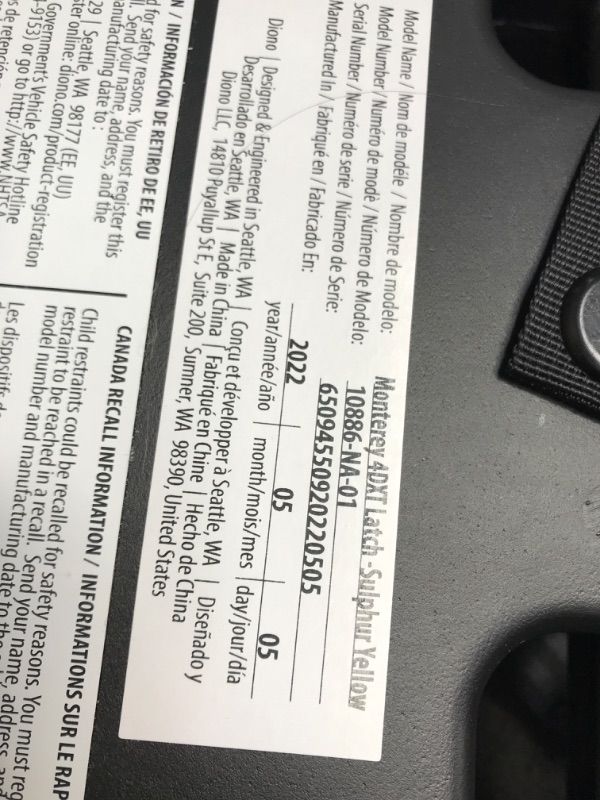 Photo 3 of Diono Monterey 4DXT Latch, 2-in-1 High Back Booster Car Seat with Expandable Height, Width, Advanced Side Impact Protection, 8 Years 1 Booster, Yellow Sulphur 