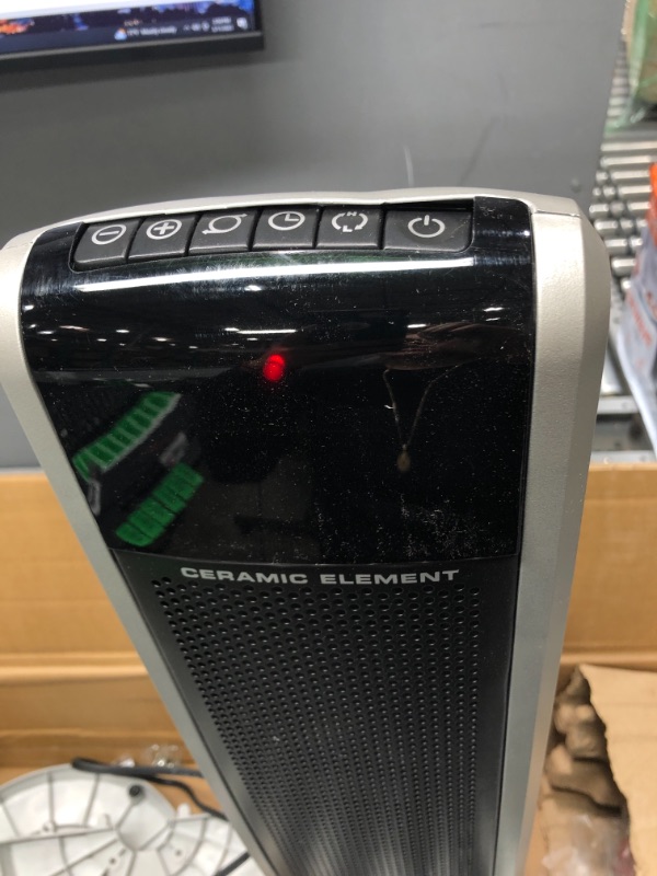 Photo 2 of **SEVERLY DMAAGED BUT POWERED ON*-Tall Tower 1500-Watt Electric Ceramic Oscillating Space Heater with Digital Display and Remote Control