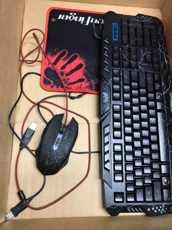 Photo 1 of Bluefinger Gaming Keyboard, Mouse, and Mouspad