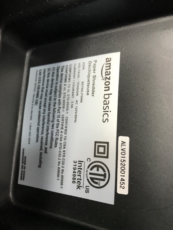 Photo 7 of Amazon Basics 150-Sheet Autofeed Micro-Cut Paper Shredder 150 Sheet Shredder