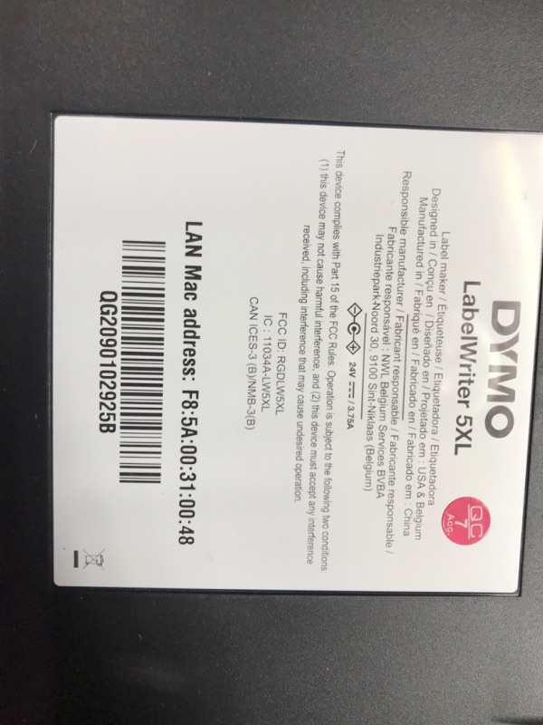 Photo 6 of DYMO LabelWriter 5XL Label Printer Bundle, Prints Extra-Wide Shipping Labels (UPS, USPS) from Amazon, eBay, and More, Perfect for eCommerce Sellers, Includes 5 Extra-Large Shipping Labels (1100 Total)