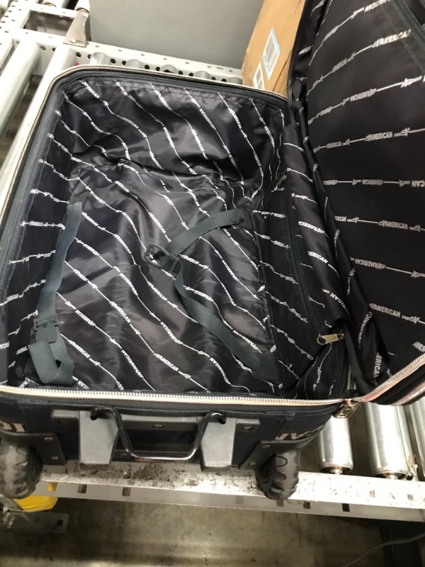 Photo 3 of *** used needs to be washed ***
American Tourister 4 Kix Expandable Softside Luggage with Spinner Wheels, Black/Grey, Carry-On 21-Inch Carry-On 21-Inch Black/Grey