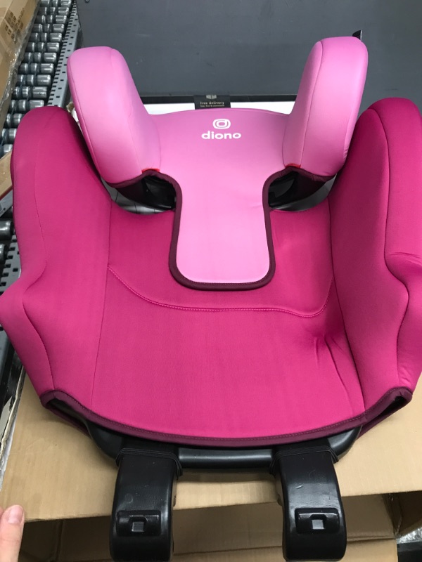 Photo 5 of Diono Cambria 2 XL, Dual Latch Connectors, 2-in-1 Belt Positioning Booster Seat, High-Back to Backless Booster with Space and Room to Grow, 8 Years 1 Booster Seat, Pink 2020 Pink