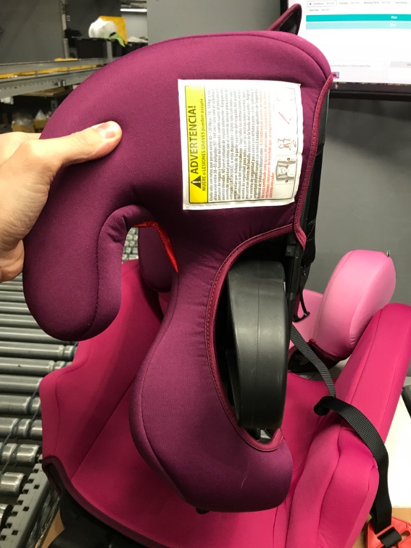 Photo 3 of Diono Cambria 2 XL, Dual Latch Connectors, 2-in-1 Belt Positioning Booster Seat, High-Back to Backless Booster with Space and Room to Grow, 8 Years 1 Booster Seat, Pink 2020 Pink