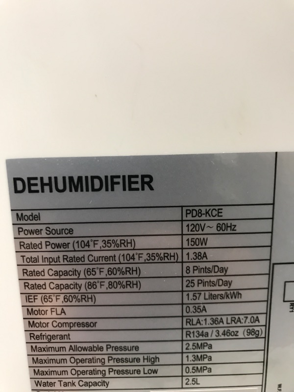 Photo 4 of 2000 Sq Ft 30 Pint Dehumidifier for Home and Basement, FIRINER Dehumidifiers for Bedroom with Drain Hose, Auto Shut-Off, Intelligent Humidity Control, Laundry Dry and 0.66 Gallon Water Tank