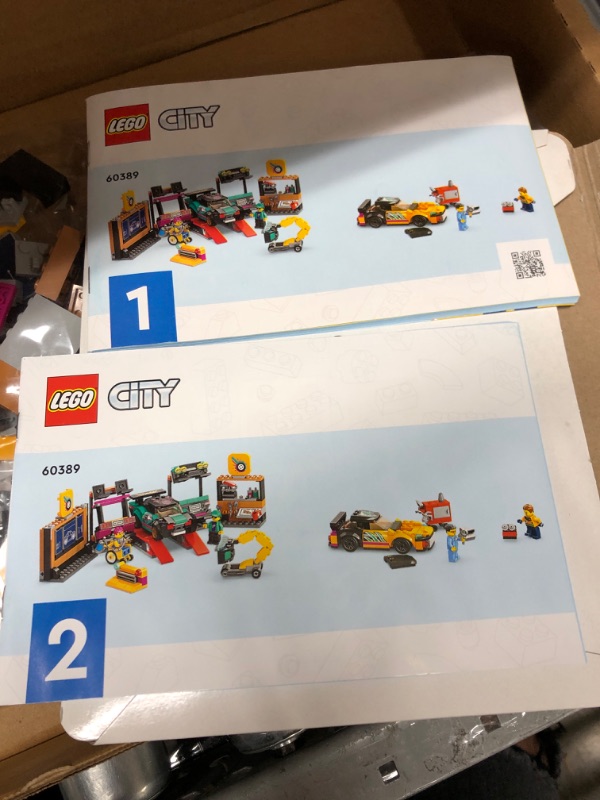 Photo 1 of LEGO City Custom Car Garage 60389, Toy Set with 2 Customizable Cars, Mechanic Workshop and 4 Minifigures, Birthday Gift Idea for Boys and Girls Ages 6 Plus Years Old & City Penguin Slushy Van 60384 Frustration-Free Packaging 