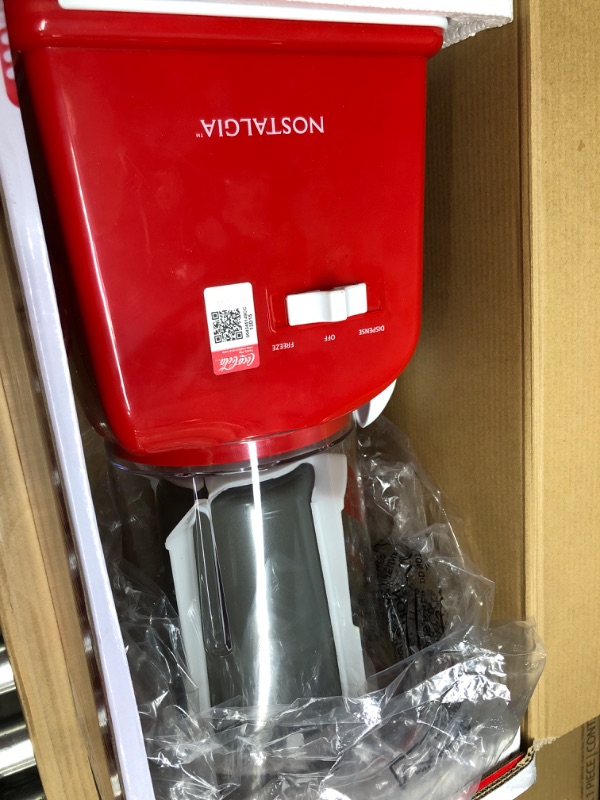 Photo 1 of Nostalgia Coca-Cola 32-Ounce Retro Slush Drink Maker Slushie Machine for Home, Red