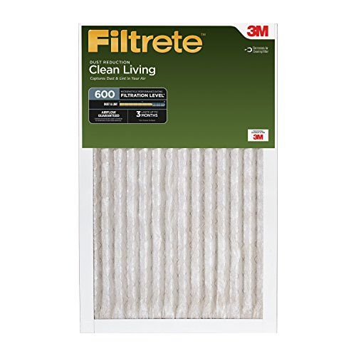 Photo 1 of Filtrete Clean Living Dust Reduction AC Furnace Air Filter, MPR 600, 16 X 20 X 1-Inches, 6-Pack
