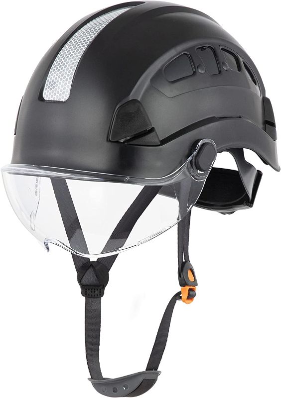 Photo 1 of Defender Safety H1 Safety Helmet Hard Hat with Visor ANSI Z89.1
