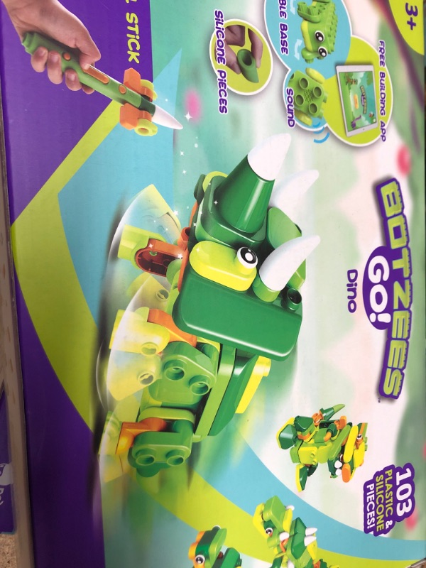 Photo 2 of BOTZEES GO! Dinosaur Robots for Kids, Building and Electric Remote Control Toys, STEM Learning Toys for Kids Ages 3+, Boys Toys, with RC Magic Stick, Dinosaur Toys, App Based Dino Set