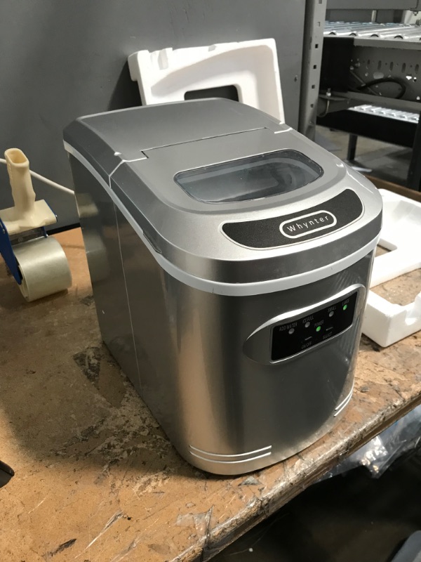 Photo 3 of 27 lb. Compact Portable Ice Maker in Silver