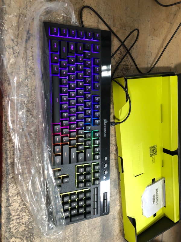 Photo 1 of CORSAIR K57 RGB Wireless Gaming Keyboard, Black & MM800 Polaris RGB Mouse Pad - 15 RGB LED Zones - USB Pass Through - High-Performance Mouse Pad Optimized for Gaming Sensors, Black