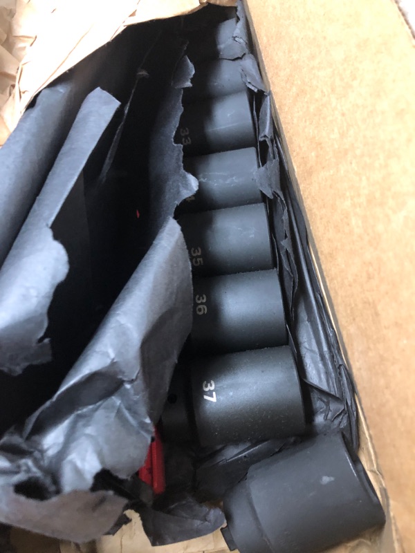 Photo 1 of 1/2-Inch Drive Metric Deep Impact Socket Set, Cr-V, 6 Points, 11 Sockets