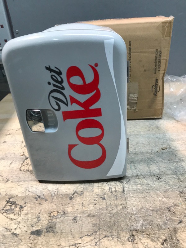 Photo 2 of **PARTS ONLY**
Coca-Cola Diet Coke DC04 4 Liter/4.2 Quarts 6 Can Portable Mini Cooler/Fridge Gray