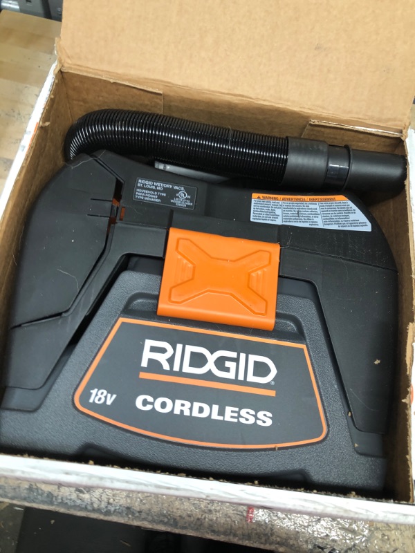 Photo 2 of Ridgid 18-volt 3 Gal. Cordless Wet/dry Vacuum (Bare Tool)