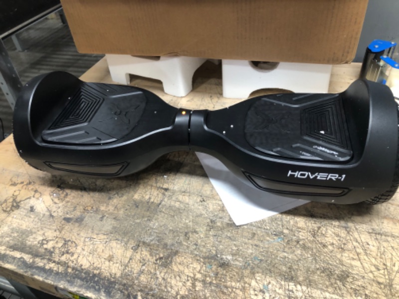 Photo 3 of *** USED *** ** TESTED POWERED ON UNABLE TO TEST FUNCTION ** Hover-1 Drive Electric Hoverboard | 7MPH Top Speed, 3 Mile Range, Long Lasting Lithium-Ion Battery, 6HR Full-Charge, Path Illuminating LED Lights Black