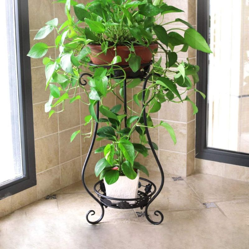 Photo 1 of *** NEW *** Metal Tall Plant Stand Indoor/Outdoor,Iron Flower Pot Holder Small Plant Holders,Flower Pot Stand Flower Pot Supporting,Potted Plant Stand Plant Rack Planter Stand,for Home,Garden,Patio(Black,31.5in)