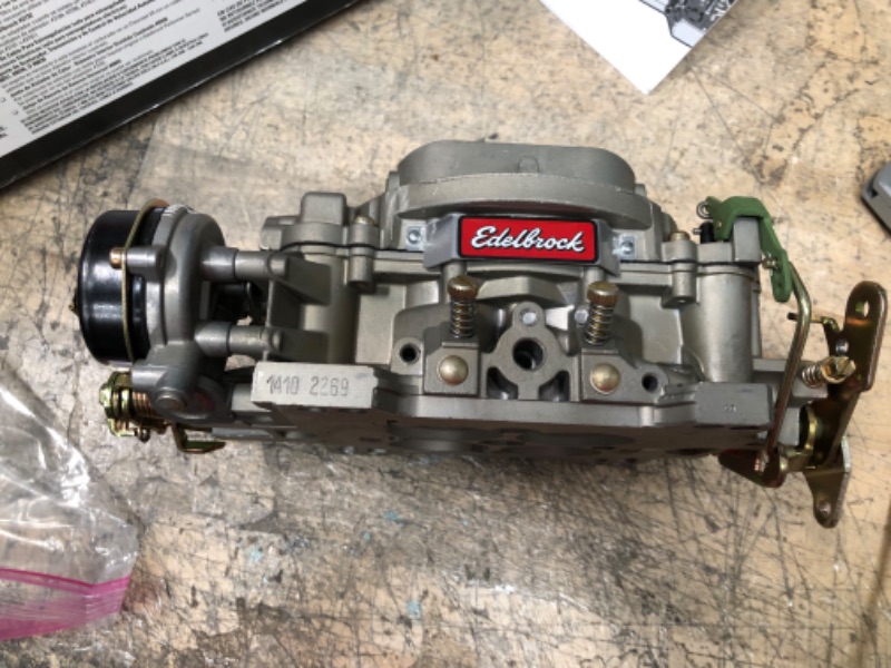 Photo 6 of **** USED UNABLE TO TEST UNKNOWN FUNCTION *** Edelbrock 1410 Performer Series Marine 750 CFM Square Bore 4-Barrel Air Valve Secondary Electric Choke New Carburetor
