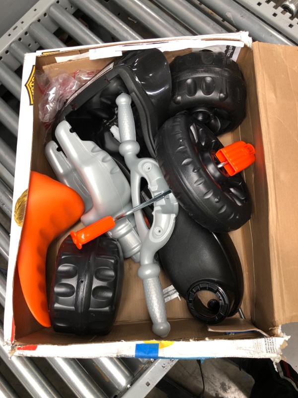 Photo 1 of Fisher-Price Harley-Davidson Tricycle with Handlebar Grips and Storage Area, Multi-Terrain Tires