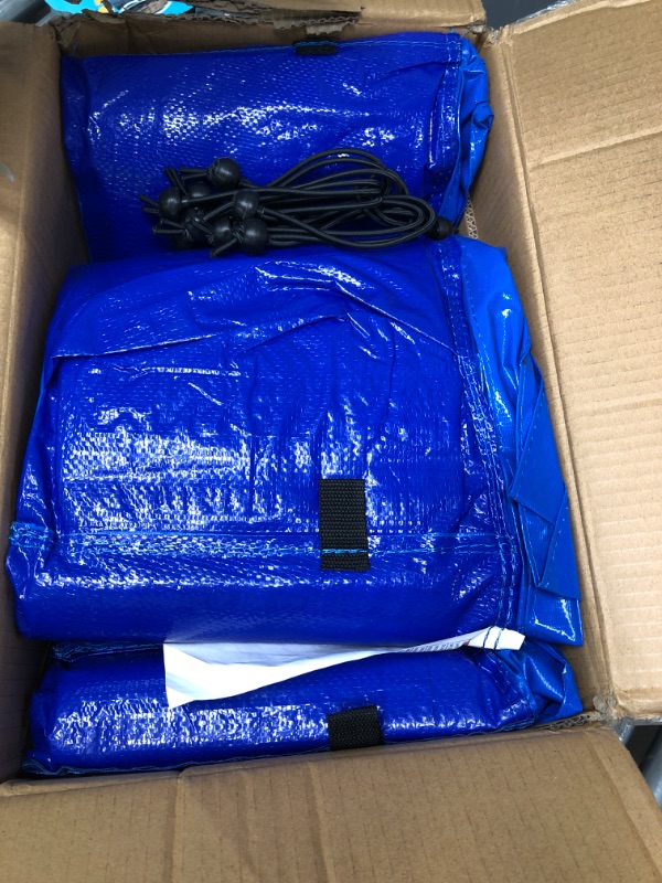 Photo 2 of 16x20 Multi-Purpose Blue Economy Poly Tarp (16'x20') 16x20 Feet