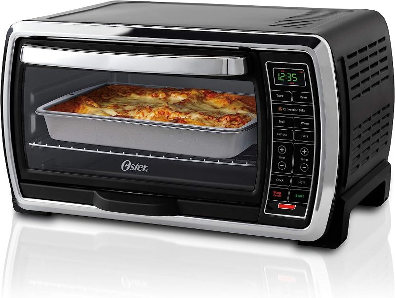 Photo 1 of Oster Toaster Oven | Digital Convection Oven, Large 6-Slice Capacity, Black/Polished Stainless
