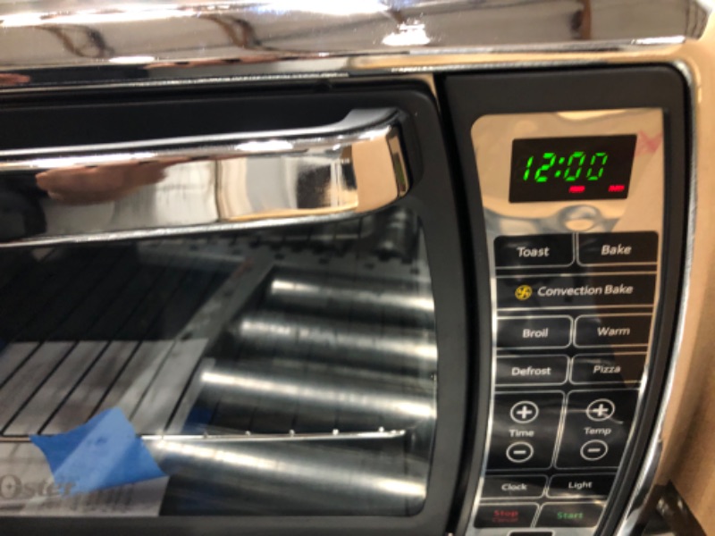 Photo 2 of Oster Toaster Oven | Digital Convection Oven, Large 6-Slice Capacity, Black/Polished Stainless
