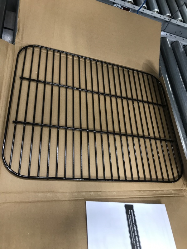 Photo 2 of Hisencn Grill Grates Replacement for Dyna-Glo 3-Burner Open Cart Propane DGC310CNP-D, DGC310RNP-D, DGC310BNP-D, 19 3/5 inch Porcelain Coating Steel Cooking Grid 19 3/5" x 15 2/5" for Dyna-Glo