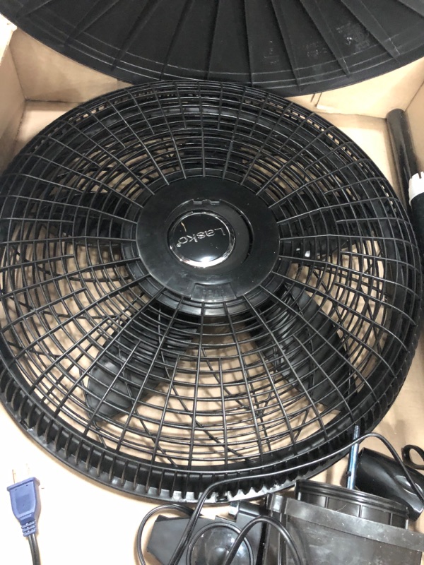 Photo 2 of (POWERS ON, CANNOT STAND) Lasko Elegance & Performance Pedestal Fan, 18 Inch, Black 1827 & 1820 18, 2.3