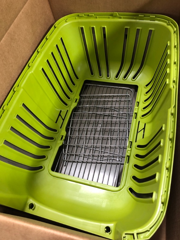 Photo 2 of ***MISSING HARDWARE***Midwest Spree Travel Pet Carrier, Dog Carrier Features Easy Assembly and Not The Tedious Nut & Bolt Assembly of Competitors, Ideal for Small Dogs & Cats Green Two-Door, 24-Inch Small Dog Breeds