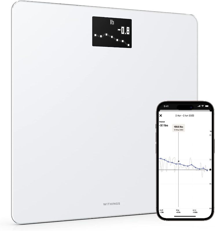 Photo 1 of ***UNABLE TO TEST***
Withings Body - Digital Wi-Fi Smart Scale with Automatic Smartphone App Sync, BMI, Multi-User Friendly, with Pregnancy Tracker & Baby Mode