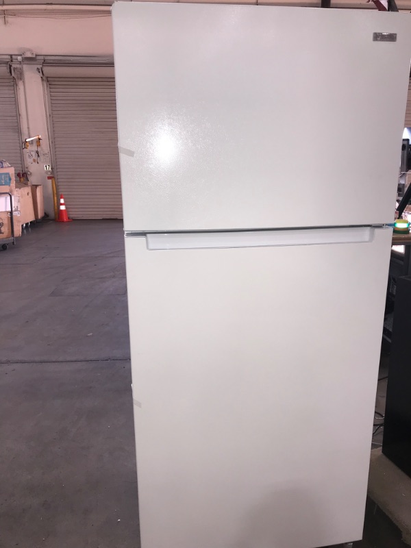 Photo 2 of 18 cu. ft. Top Freezer Refrigerator DOE in White
