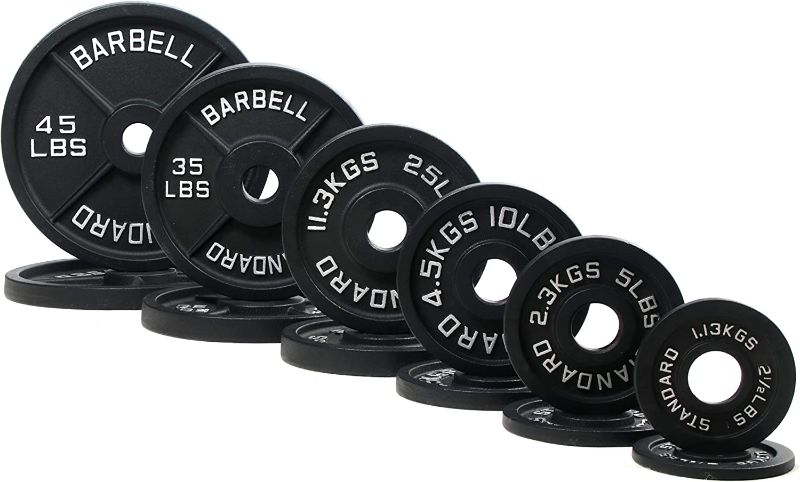 Photo 1 of *ALL 245 LBS INCLUDED** *BRAND NEW** BalanceFrom Cast Iron Olympic 2-Inch Plate Weight Plate for Strength Training, Weightlifting and Crossfit, Multiple Packages

