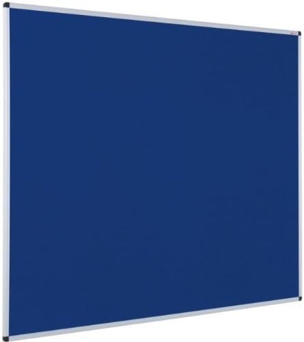 Photo 1 of VIZ-PRO Notice Board Felt Blue, 48 X 36 Inches, Silver Aluminium Frame