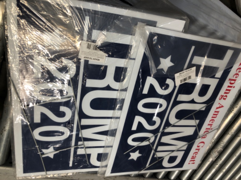 Photo 1 of 2 pk- Trump For President 2020 Outdoor Yard Sign - 18x24 - Imagine This Company