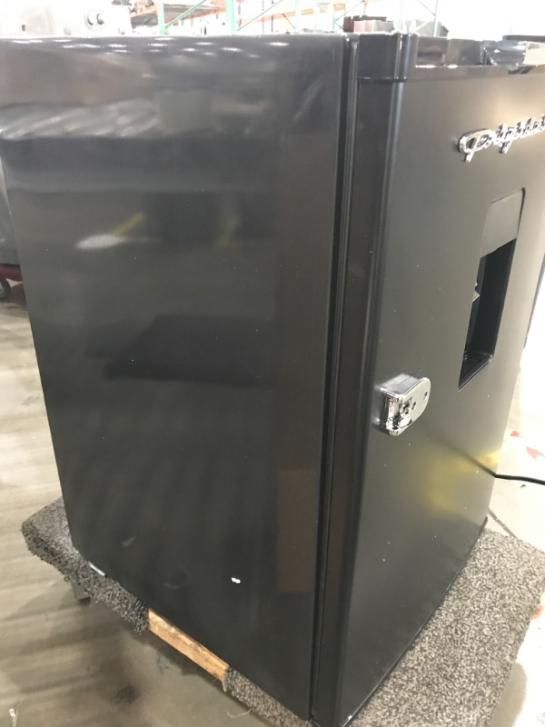 Photo 3 of Frigidaire EFR494-BLACK Retro Compact Mini Fridge with Freezer Compartment, Chrome Handles, 4.5 Cu Ft, Built-in Water Dispenser, Black 4.5 cu ft Refrigerator