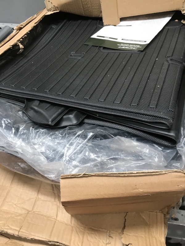 Photo 2 of AOMSAZTO Floor Mats Fit Toyota Sienna 2021-2024 (Only for 7 Seat Without Spare Tire), TPE All Weather Backrest mat & Cargo Liner & Floor Mats Set for Sienna 1st, 2nd and 3rd Row-Black Floor Mats+Trunk Mat+Backrest Mat