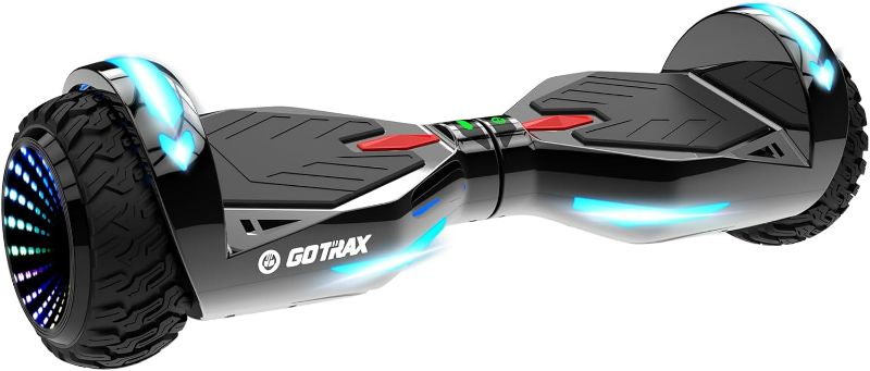 Photo 1 of **SEE NOTES/NONREFUNDABLE FOR PARTS**
Gotrax NOVA PRO Hoverboard with LED 6.5" Offroad Tires, Music Speaker and 6.2mph & 5 Miles, UL2272 Certified, Dual 200W Motor and 93.6Wh Battery All...