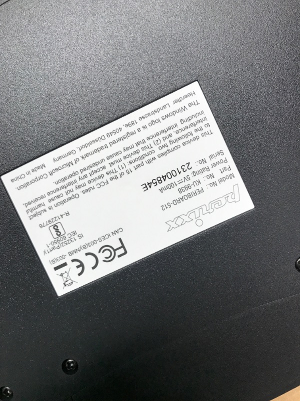 Photo 3 of Perixx Periboard-512 Ergonomic Split Keyboard - Natural Ergonomic Design - Black - Bulky Size 19.09"x9.29"x1.73", US English Layout Wired Black Keyboard