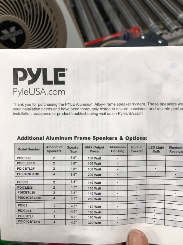 Photo 3 of Pyle 4” Pair Bluetooth Flush Mount In-wall In-ceiling 2-Way Home Speaker System Built-in LED Lights Aluminum Housing Spring Clips Polypropylene Cone & Tweeter 4 Ch Amplifier 320 Watts (PDIC4CBTL4B) 4"