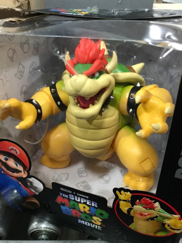 Photo 2 of [READ NOTES]
The Super Mario Bros. Movie Feature Bowser Action Figure with Fire Breathing Effects
