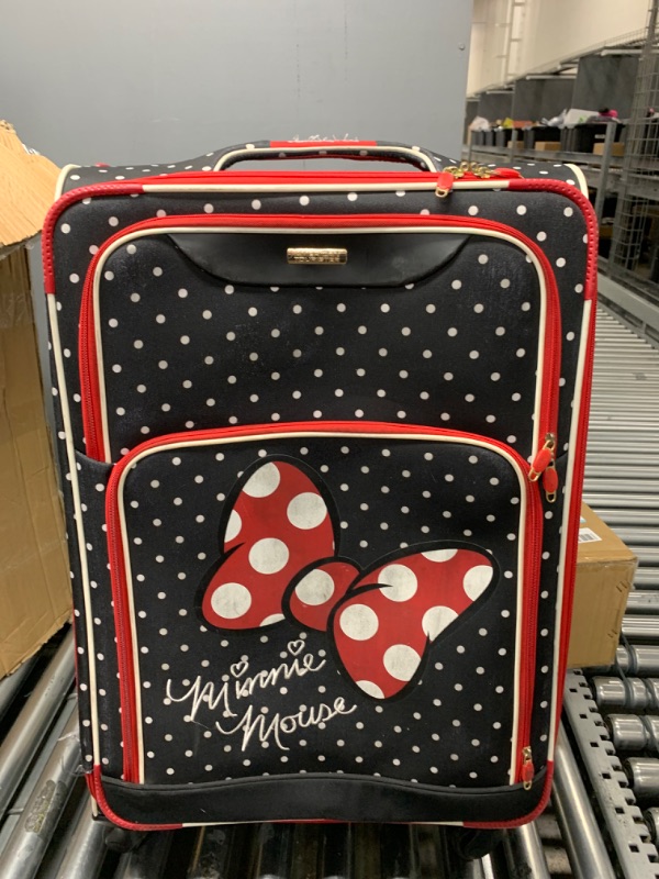 Photo 2 of **NONREFUNDABLE**FOR PARTS OR REPAIR**SEE NOTES**
American Tourister Disney Softside Luggage with Spinner Wheels, Minnie Mouse Red Bow, Checked-Large 28-Inch Checked-Large 28-Inch Minnie Mouse Red Bow