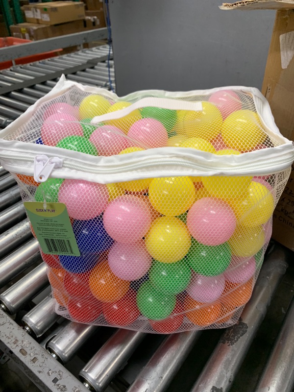 Photo 2 of Click N' Play Ball Pit Balls for Kids, Plastic Refill Balls, 200 Pack, Phthalate and BPA Free, Includes a Reusable Storage Bag with Zipper, Bright Colors, Gift for Toddlers and Kids