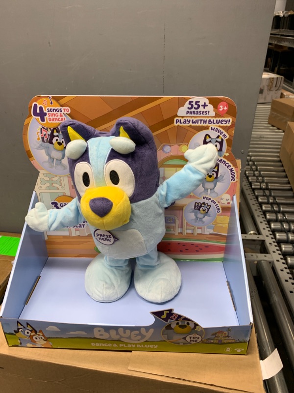 Photo 2 of Bluey Dance and Play 14" Animated Plush | Over 55 Phrases and Songs, Multicolor