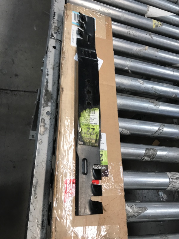Photo 1 of Maxpower 331376XB Commercial Mulching Mower Blade Replaces OEM no. 108-9764-03,131-4547-03, Black and Briggs & Stratton 491588S Flat Air Filter Cartridge Mower Blade + Air Filter Cartridge