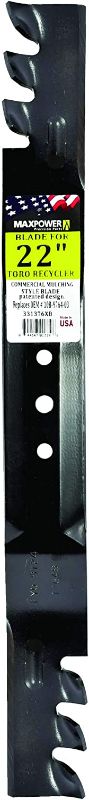 Photo 1 of Maxpower 331376XB Commercial Mulching Mower Blade Replaces OEM no. 108-9764-03,131-4547-03, Black and Briggs & Stratton 491588S Flat Air Filter Cartridge Mower Blade + Air Filter Cartridge