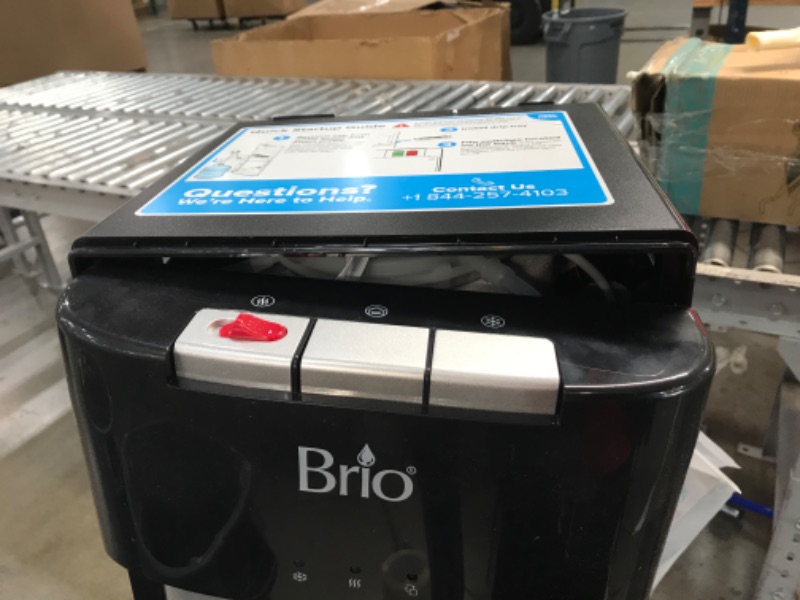 Photo 5 of **PARTS ONLY***
(damaged )Brio CLBL420V2 Bottom Loading Water Cooler Dispenser for 3 & 5 Gallon Bottles - 3 Temperatures with Hot, Room & Cold Spouts, Child Safety Lock, LED Display with Empty Bottle Alert, Stainless Steel